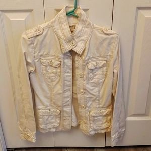 Ivory bomber style jacket size small